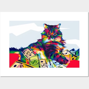 Rich Cat Posters and Art